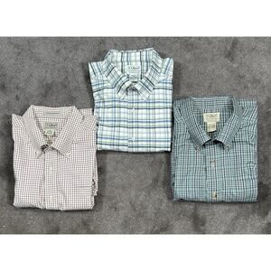 LL Bean Men’s Adaptive 3 Shirt Bundle Adaptive Magnetic Buttons XXL Tall & 18x37